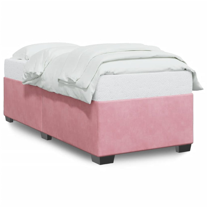 sengeramme 90x190 cm fløjl pink