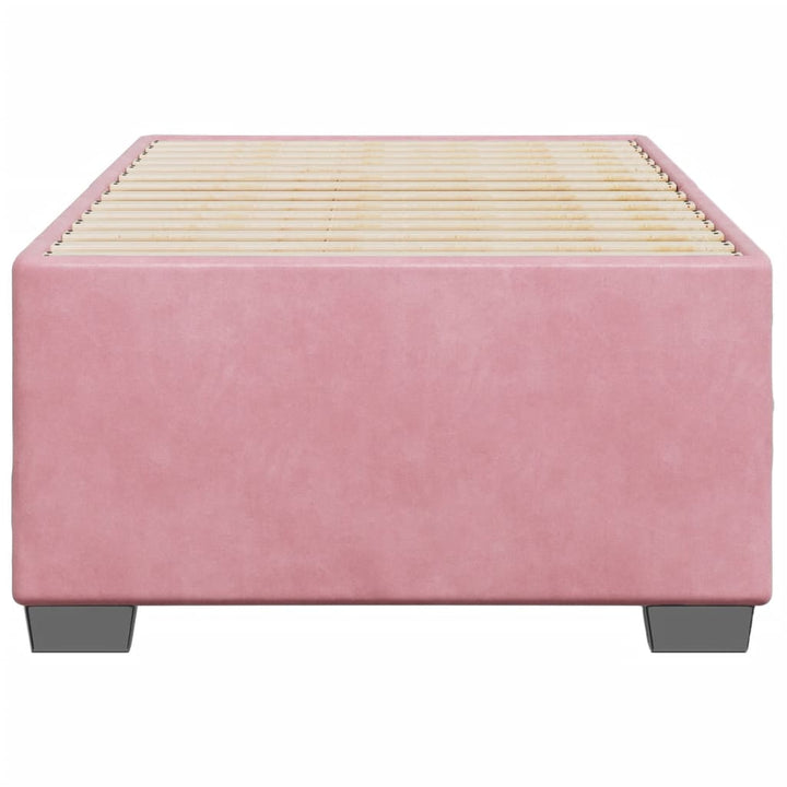 sengeramme 90x190 cm fløjl pink