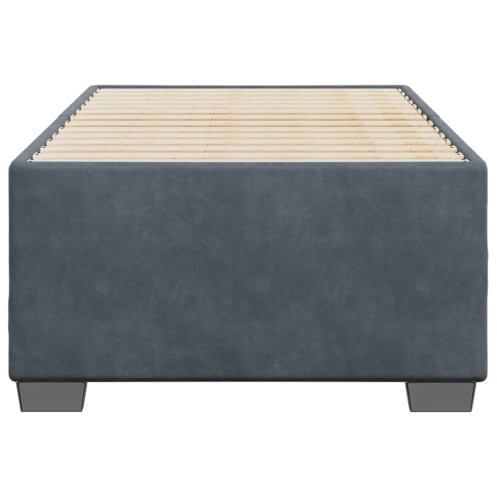 Sengeramme uden madras Mørkegrå 90x200 cm Fløjl