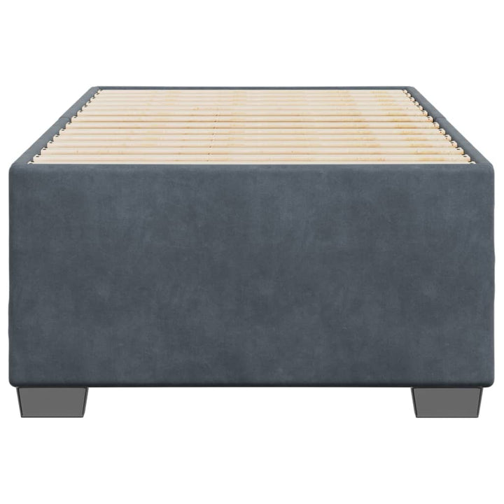 Sengeramme uden madras Mørkegrå 90x200 cm Fløjl