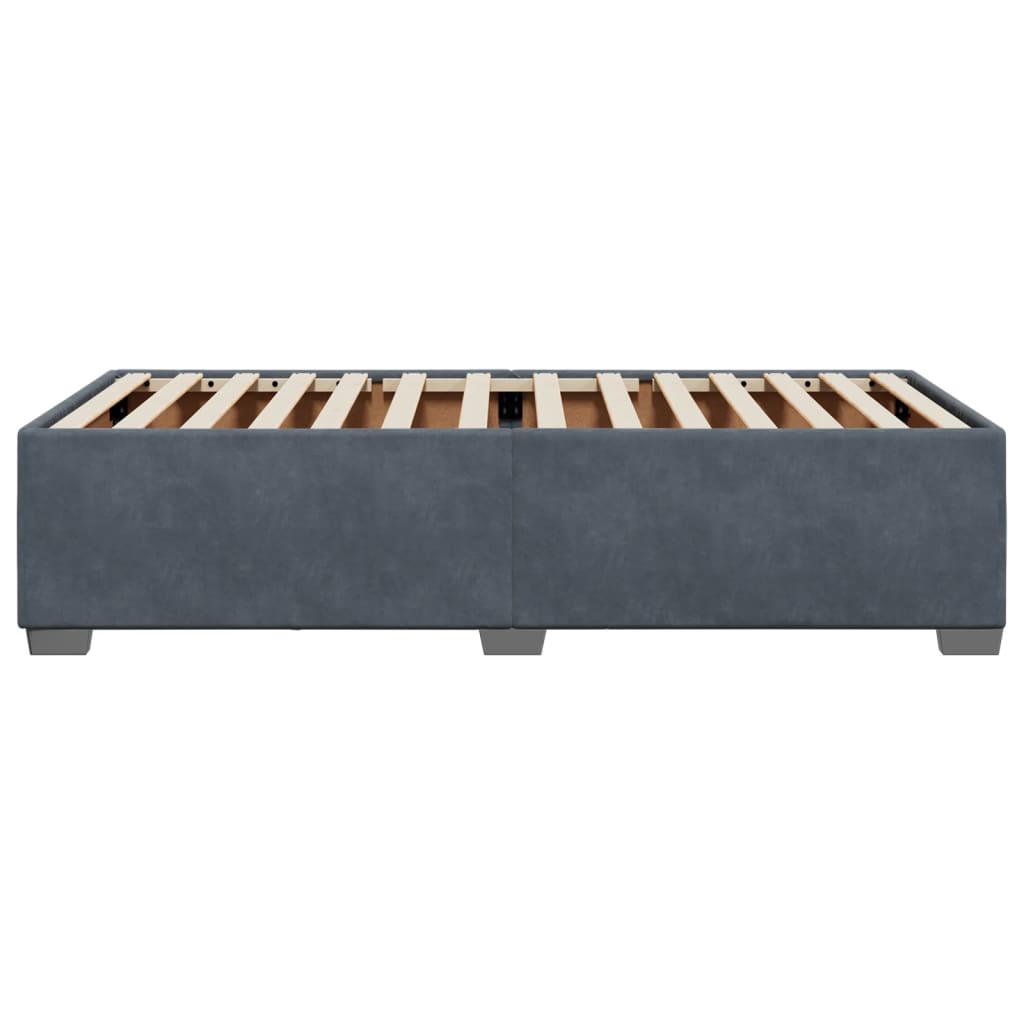 Sengeramme uden madras Mørkegrå 90x200 cm Fløjl