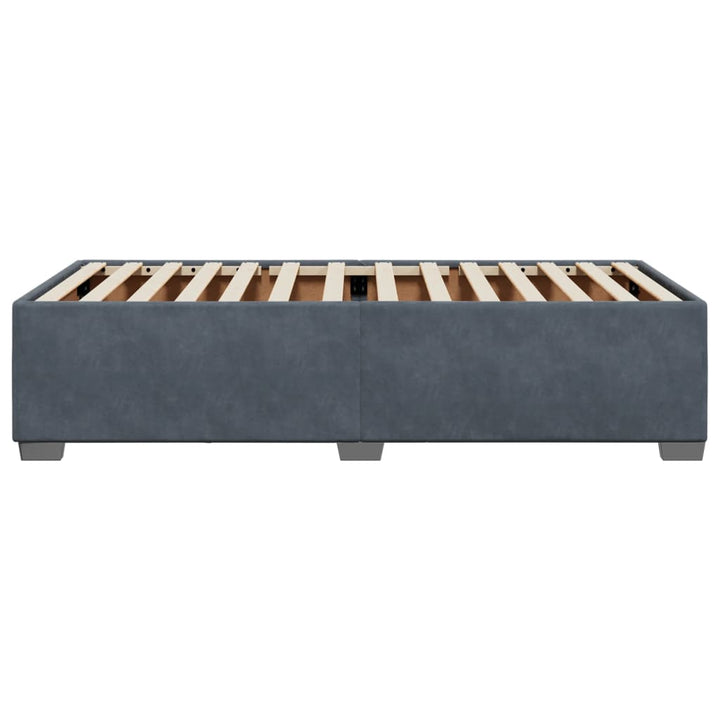 Sengeramme uden madras Mørkegrå 90x200 cm Fløjl