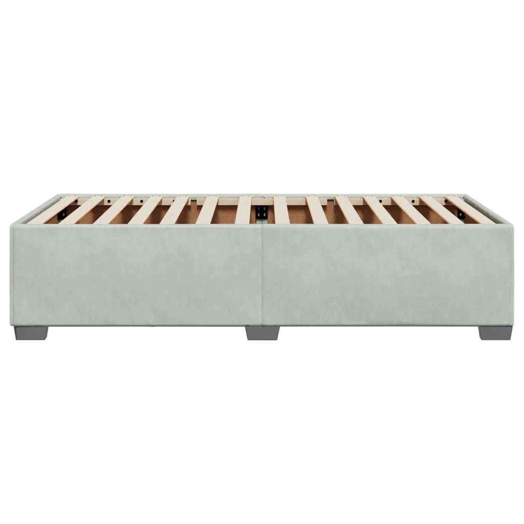 Sengeramme uden madras Lysegrå 100x200 cm Fløjl