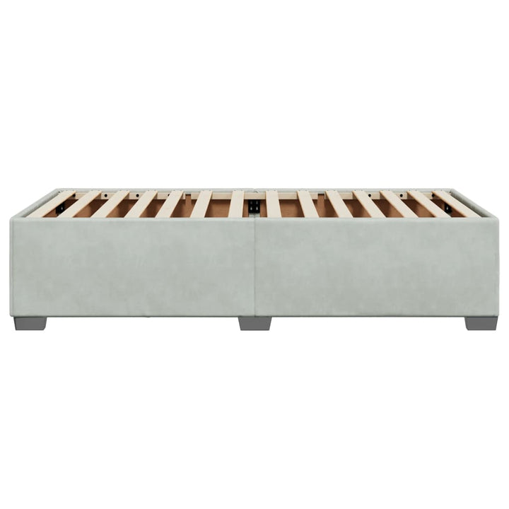Sengeramme uden madras Lysegrå 100x200 cm Fløjl