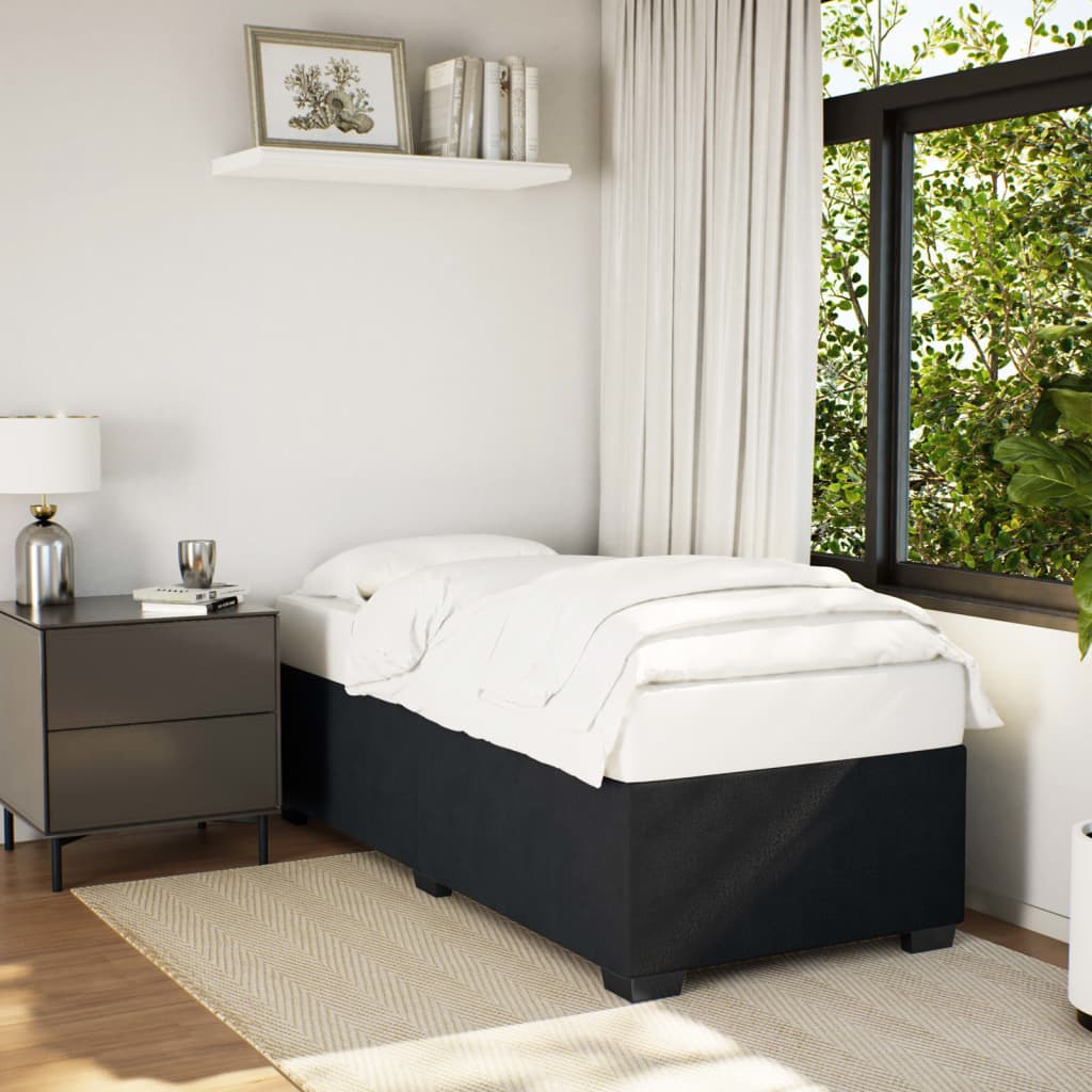 Sengeramme uden madras Sort 100x200 cm Fløjl