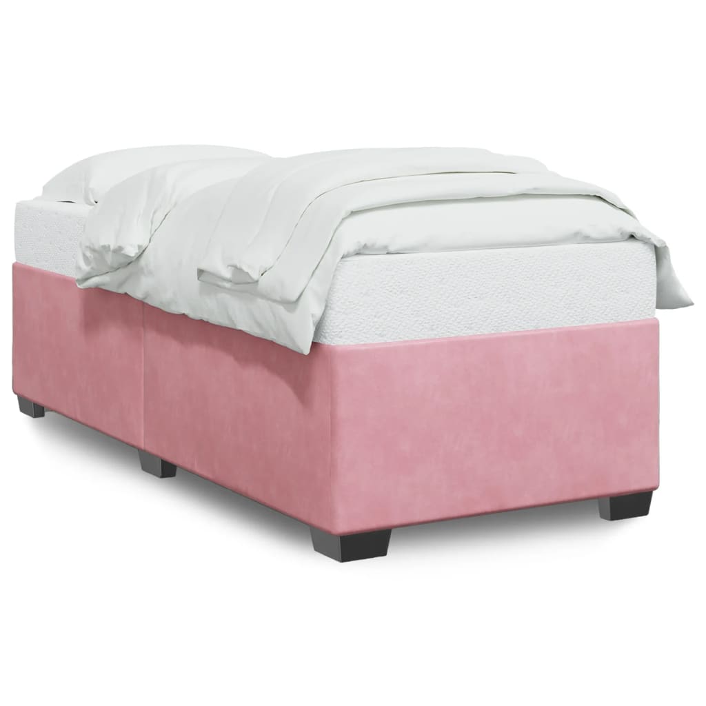 sengeramme 100x200 cm fløjl pink