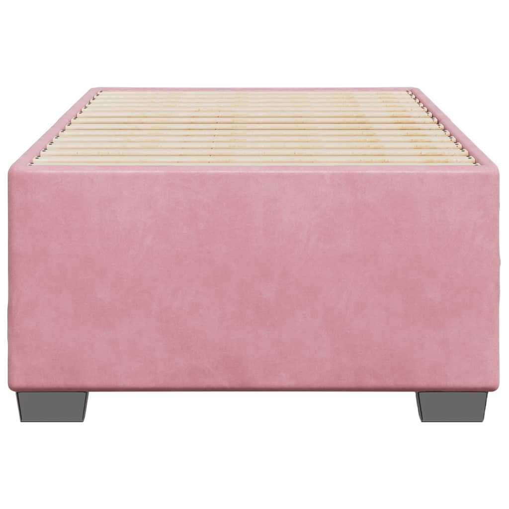 sengeramme 100x200 cm fløjl pink