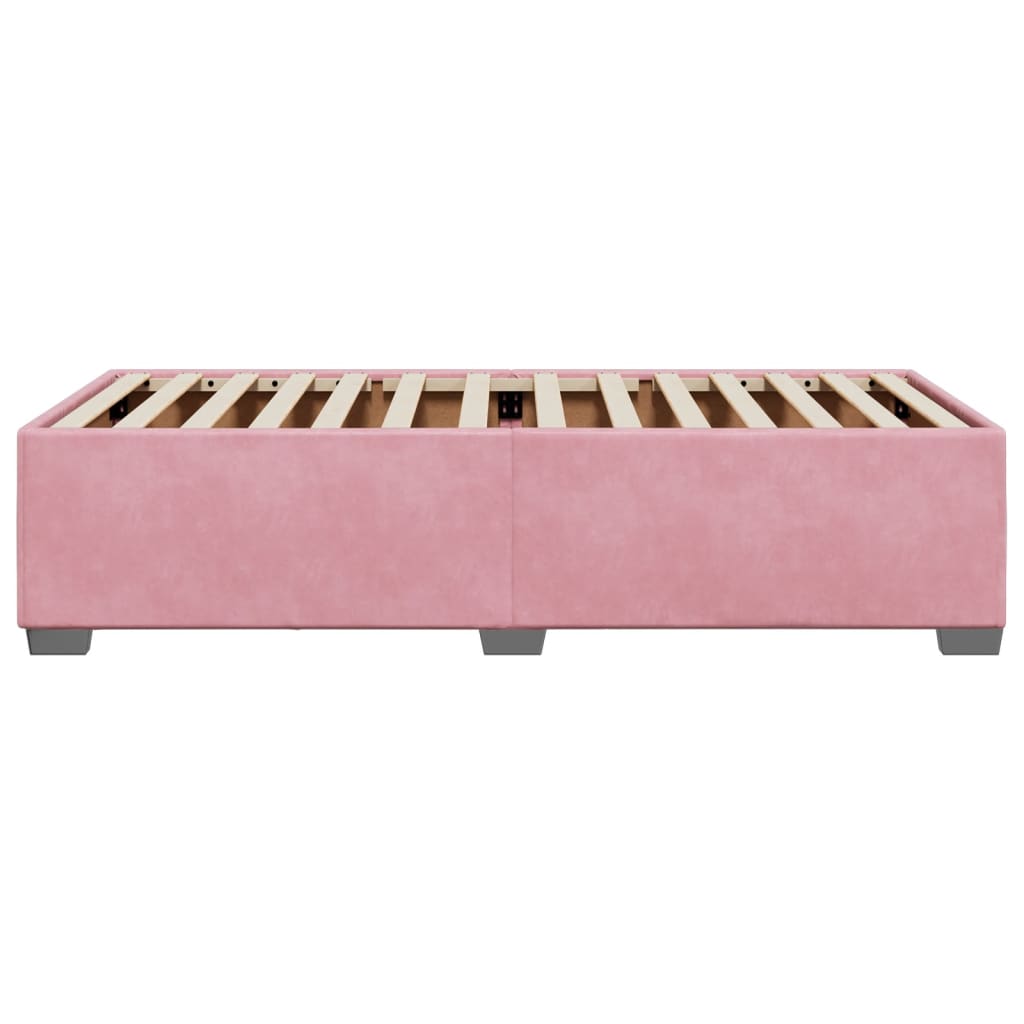 sengeramme 100x200 cm fløjl pink