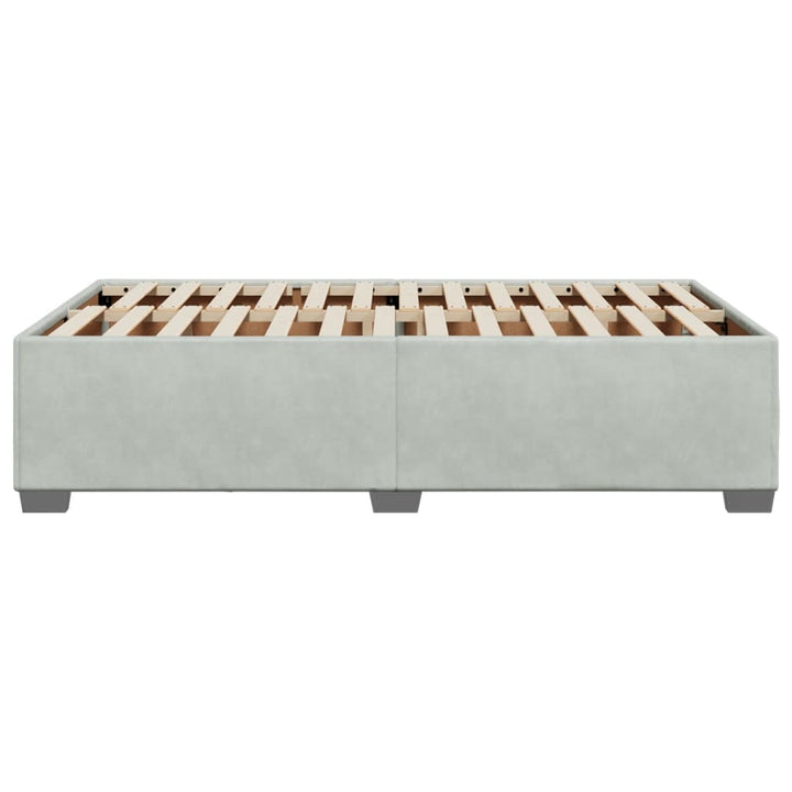 sengeramme uden madras 120x190 cm fløjl enkeltseng lysegrå