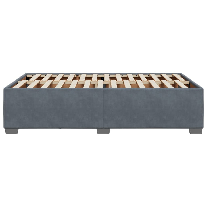 sengeramme uden madras 120x190 cm fløjl enkeltseng mørkegrå