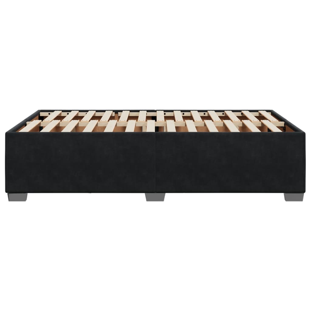 sengeramme uden madras 120x190 cm fløjl enkeltseng sort
