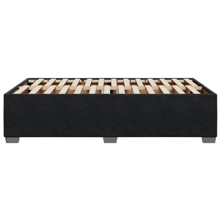 sengeramme uden madras 120x190 cm fløjl enkeltseng sort