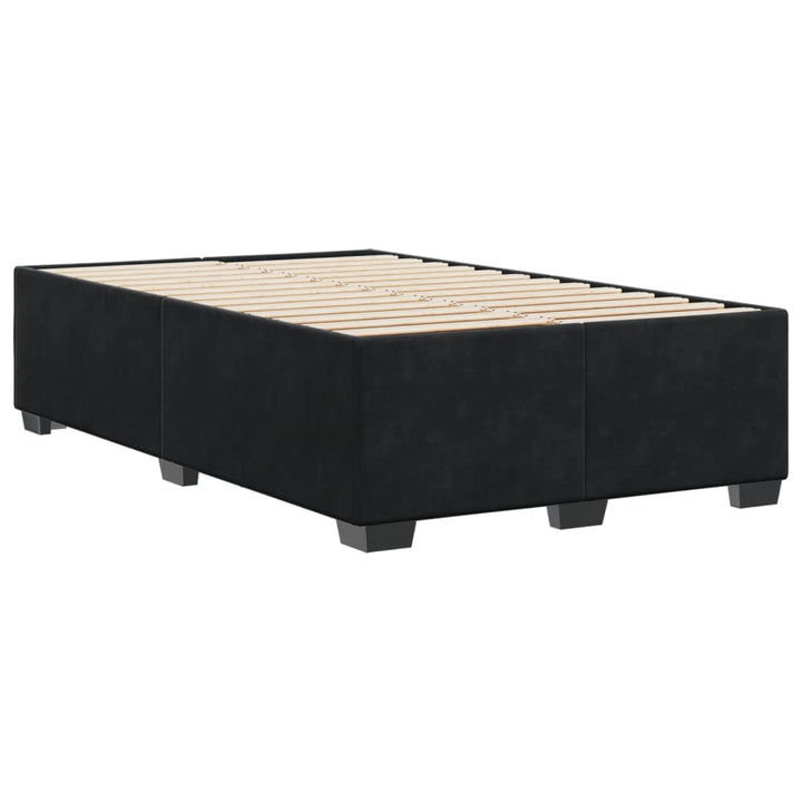 sengeramme uden madras 120x190 cm fløjl enkeltseng sort