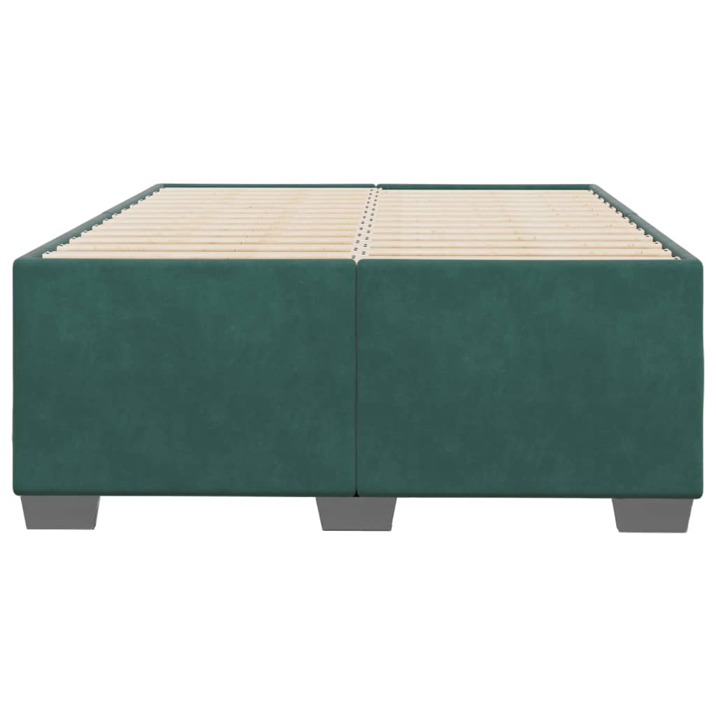 sengeramme uden madras 120x190 cm fløjl mørkegrøn