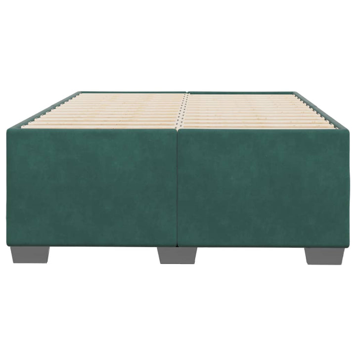sengeramme uden madras 120x190 cm fløjl mørkegrøn