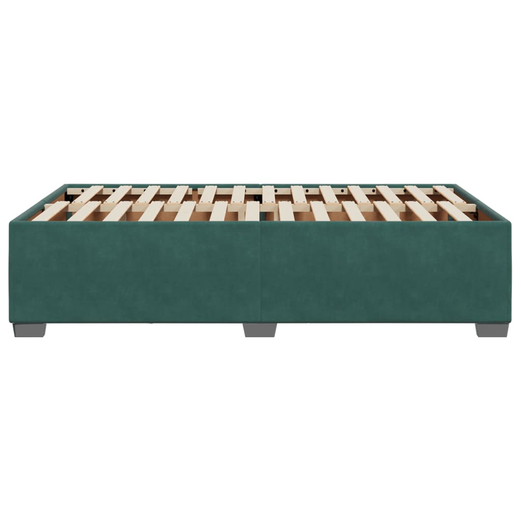 sengeramme uden madras 120x190 cm fløjl mørkegrøn
