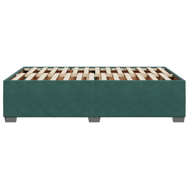 sengeramme uden madras 120x190 cm fløjl mørkegrøn