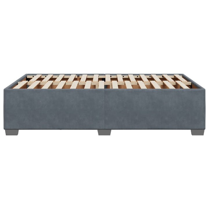 Sengeramme uden madras Mørkegrå 120x200 cm Fløjl