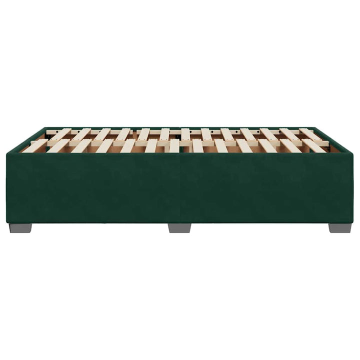 Sengeramme uden madras Mørkegrøn 120x200 cm Fløjl