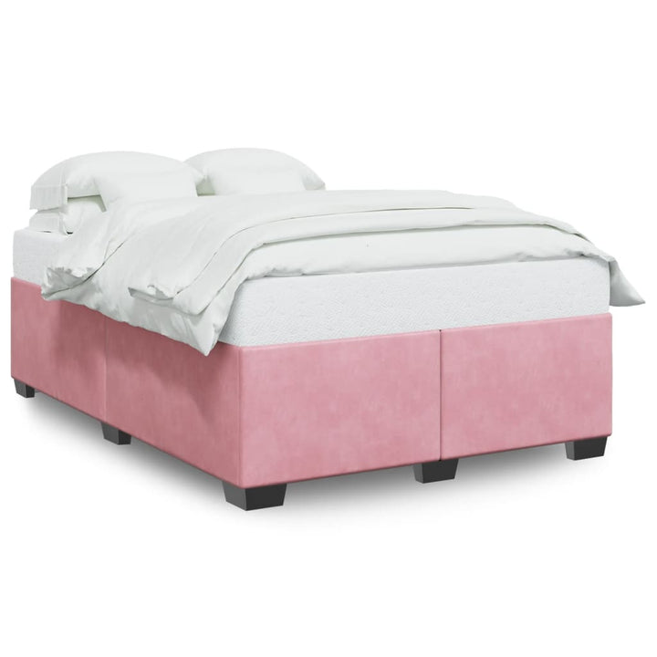 sengeramme 140x190 cm fløjl pink