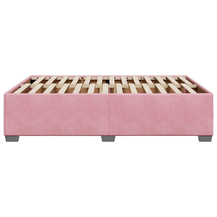 sengeramme 140x190 cm fløjl pink