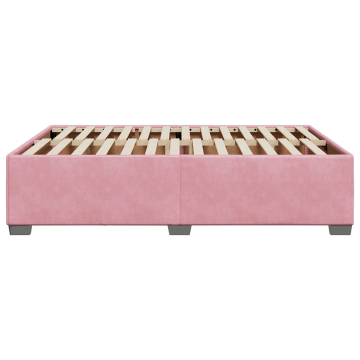 sengeramme 140x200 cm fløjl pink