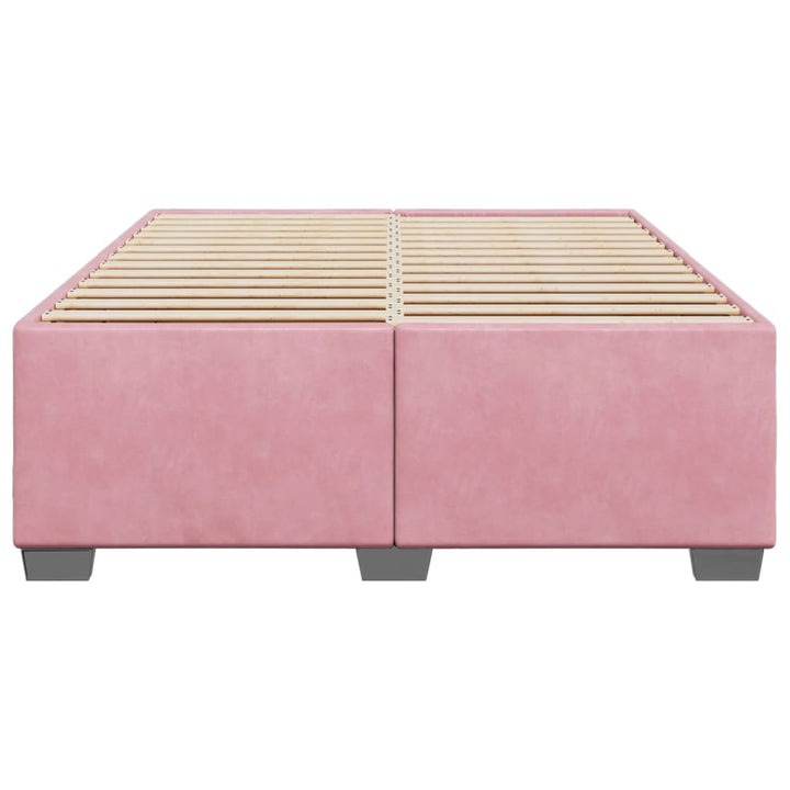 sengeramme 160x200 cm fløjl pink
