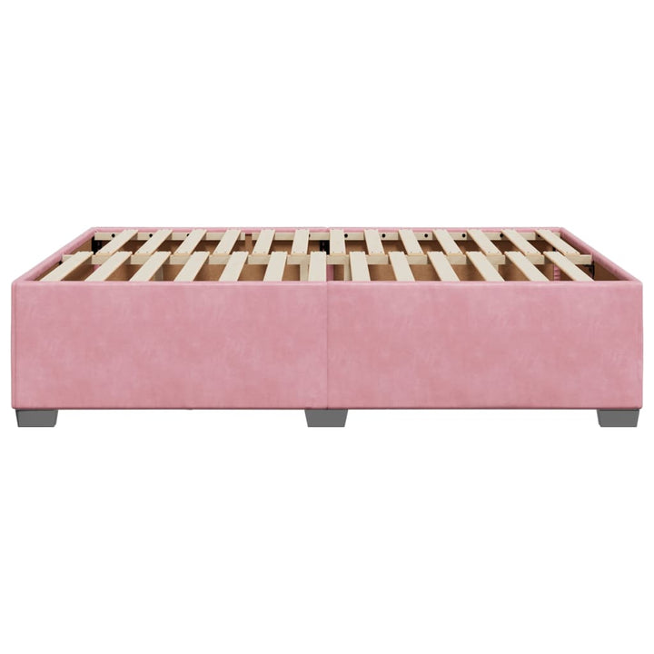 sengeramme 160x200 cm fløjl pink