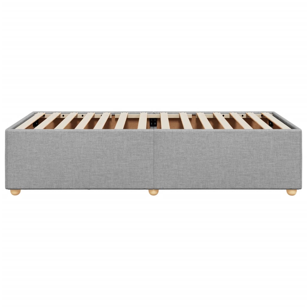 Sengeramme uden madras Lysegrå 80x200 cm Stof