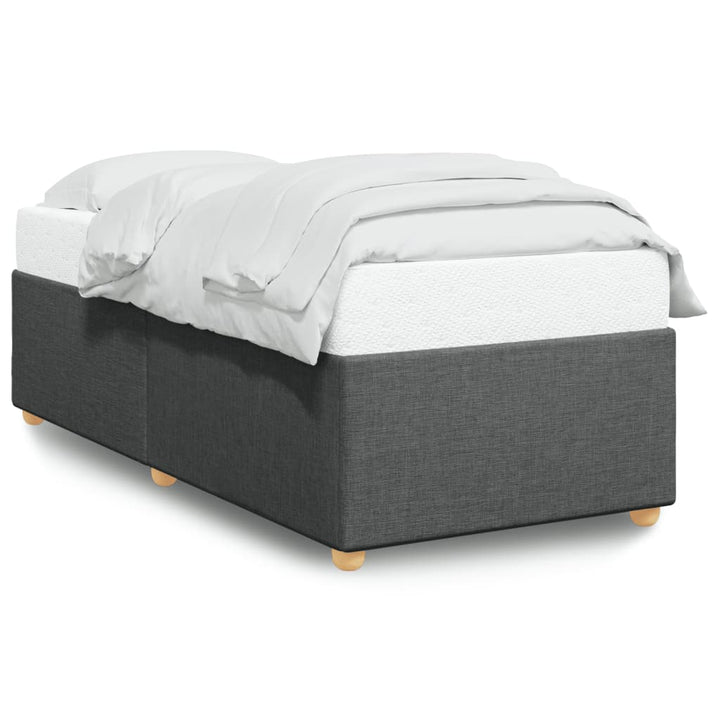 Sengeramme uden madras Mørkegrå 80x200 cm Stof
