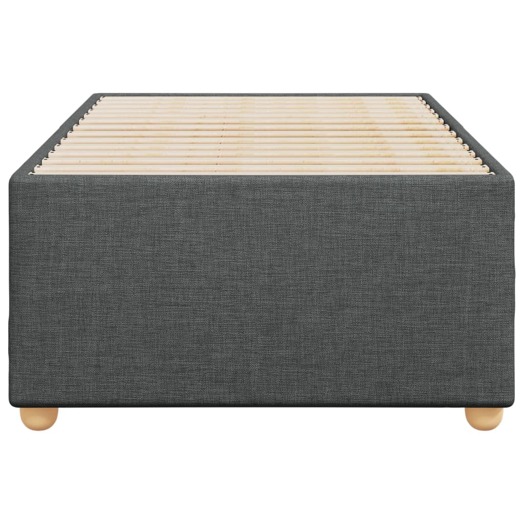 Sengeramme uden madras Mørkegrå 80x200 cm Stof