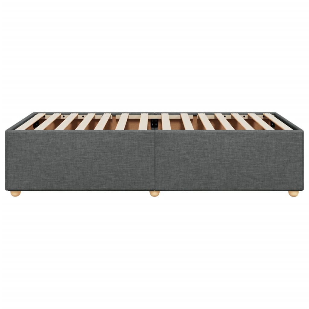 Sengeramme uden madras Mørkegrå 80x200 cm Stof