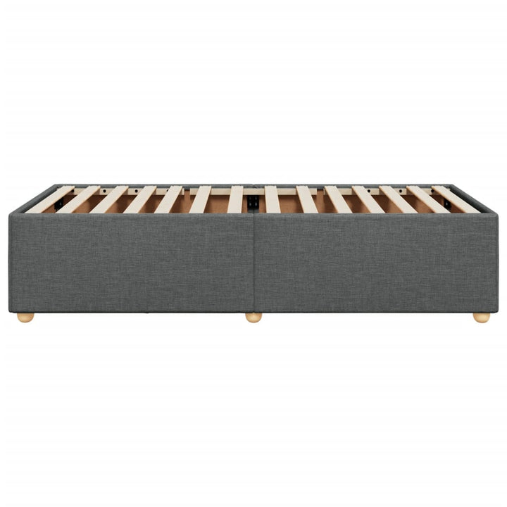 Sengeramme uden madras Mørkegrå 80x200 cm Stof