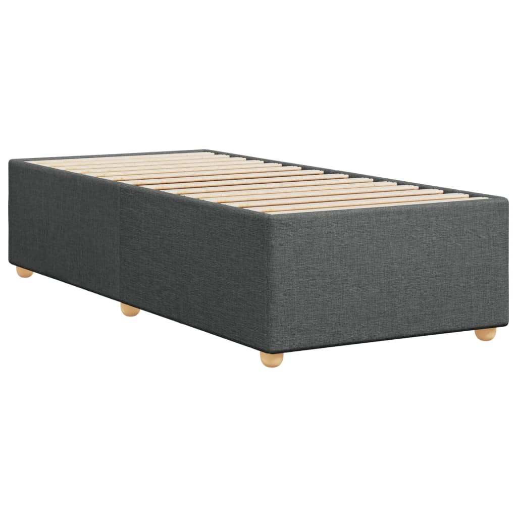 Sengeramme uden madras Mørkegrå 80x200 cm Stof