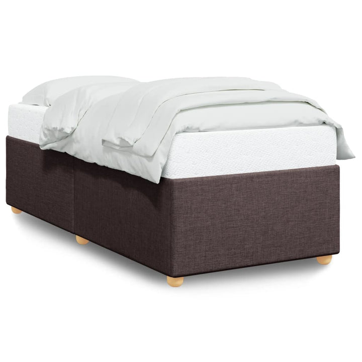 Sengeramme uden madras Mørkebrun 80x200 cm Stof