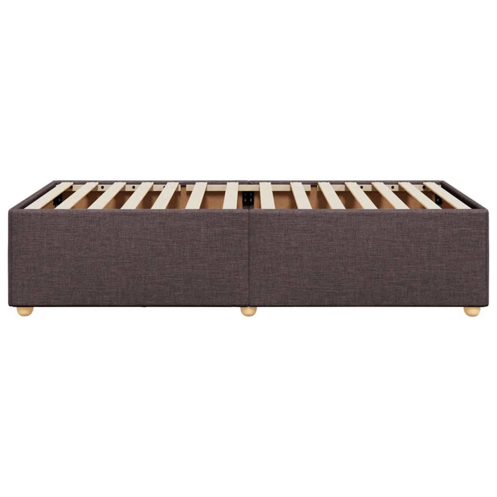 Sengeramme uden madras Mørkebrun 80x200 cm Stof