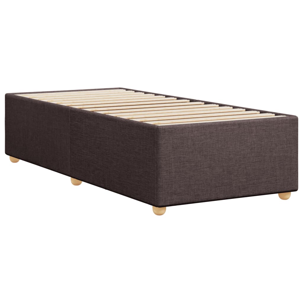 Sengeramme uden madras Mørkebrun 80x200 cm Stof