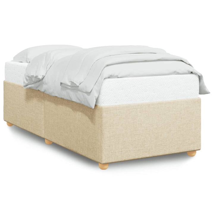 sengeramme uden madras 80x200 cm stof cremefarvet
