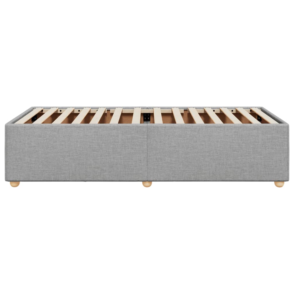 Sengeramme uden madras Lysegrå 90x190 cm Stof