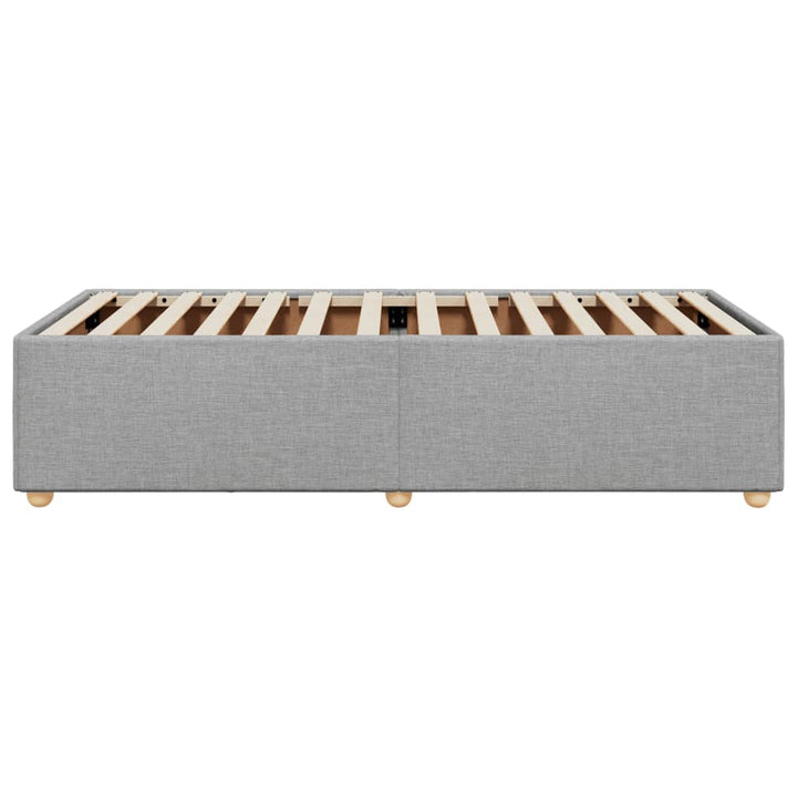 Sengeramme uden madras Lysegrå 90x190 cm Stof
