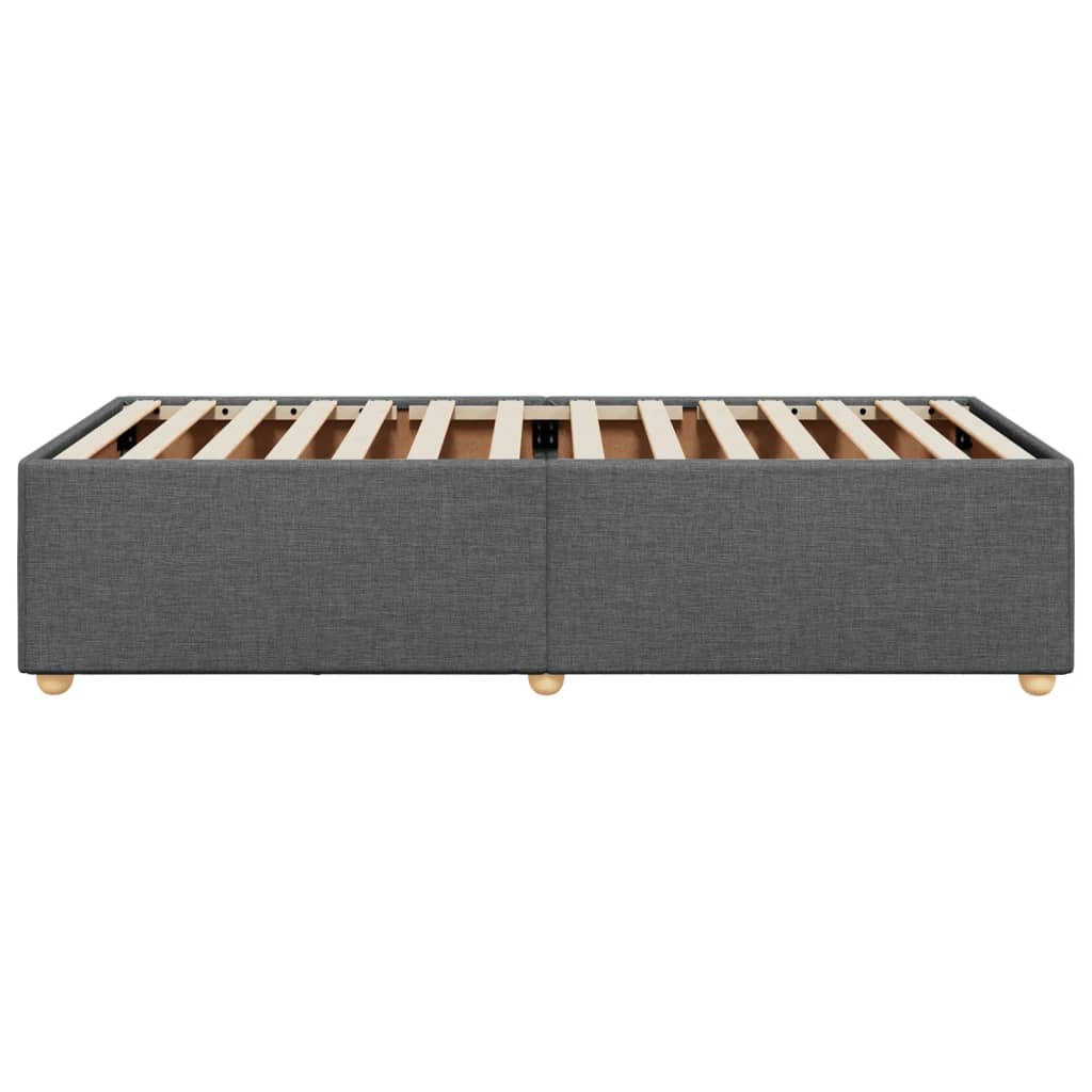 Sengeramme uden madras Mørkegrå 90x190 cm Stof
