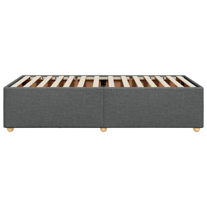 Sengeramme uden madras Mørkegrå 90x190 cm Stof