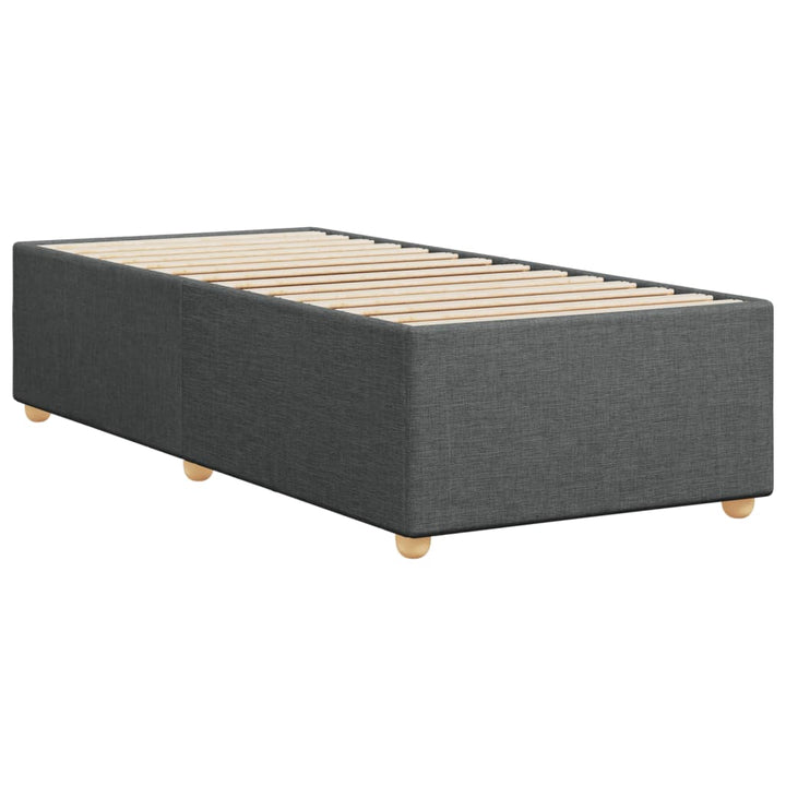 Sengeramme uden madras Mørkegrå 90x190 cm Stof