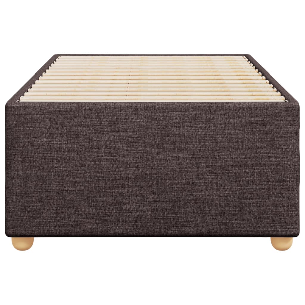 Sengeramme uden madras Mørkebrun 90x190 cm Stof