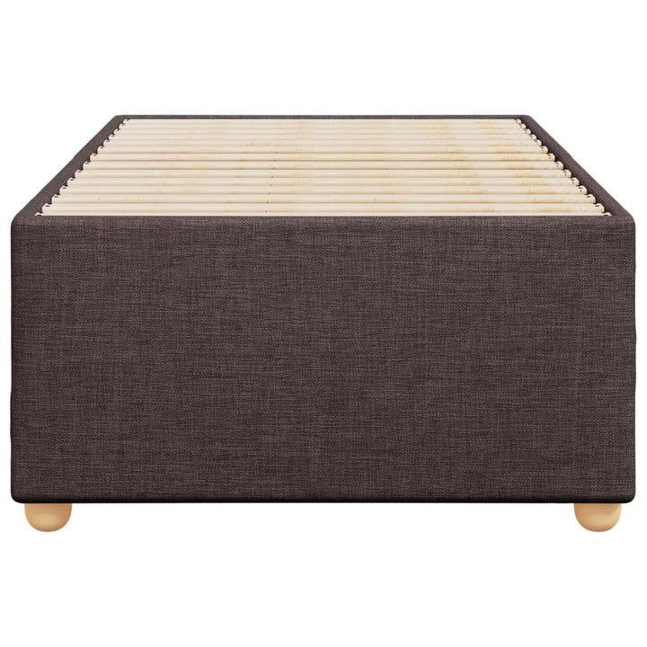 Sengeramme uden madras Mørkebrun 90x190 cm Stof