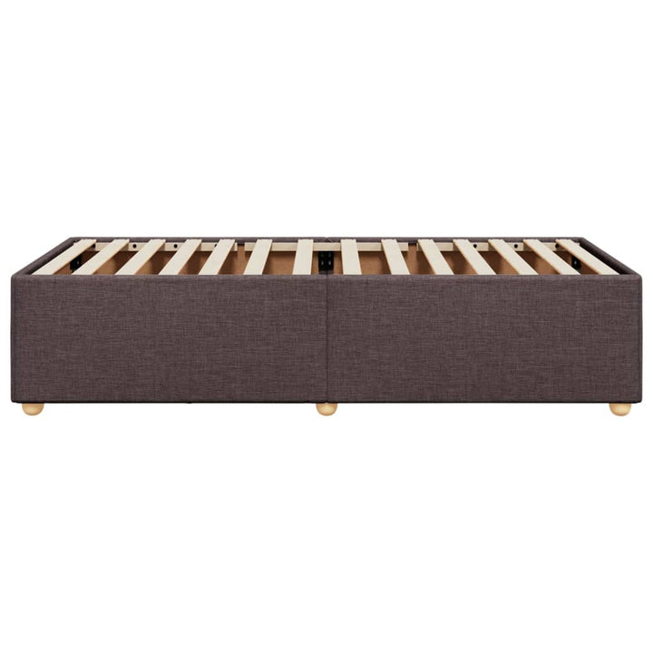 Sengeramme uden madras Mørkebrun 90x190 cm Stof