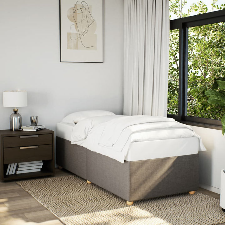 sengeramme uden madras 90x190 cm stof gråbrun