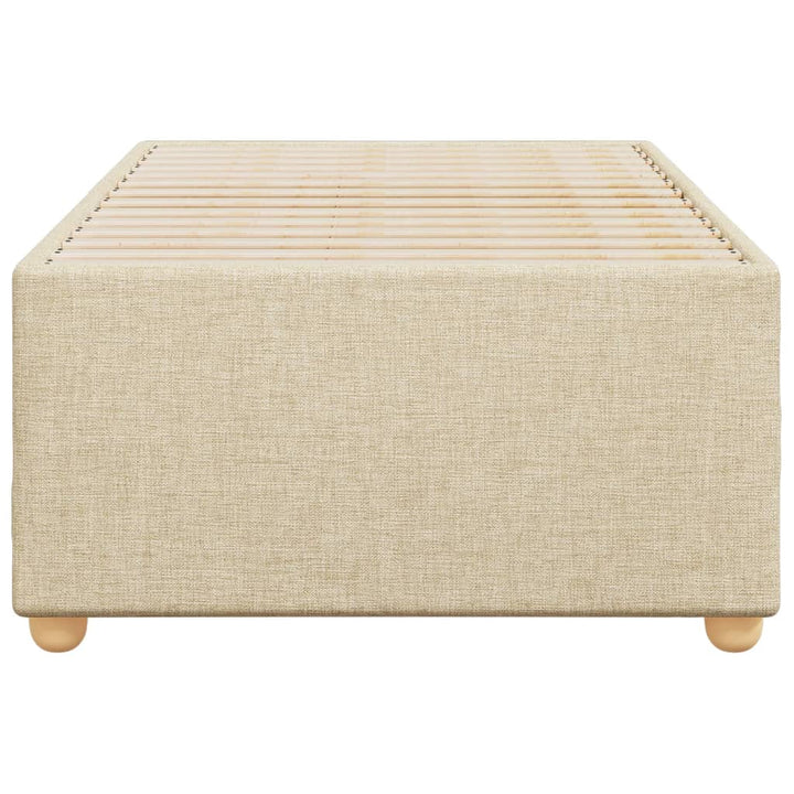 sengeramme uden madras 90x190 cm stof cremefarvet