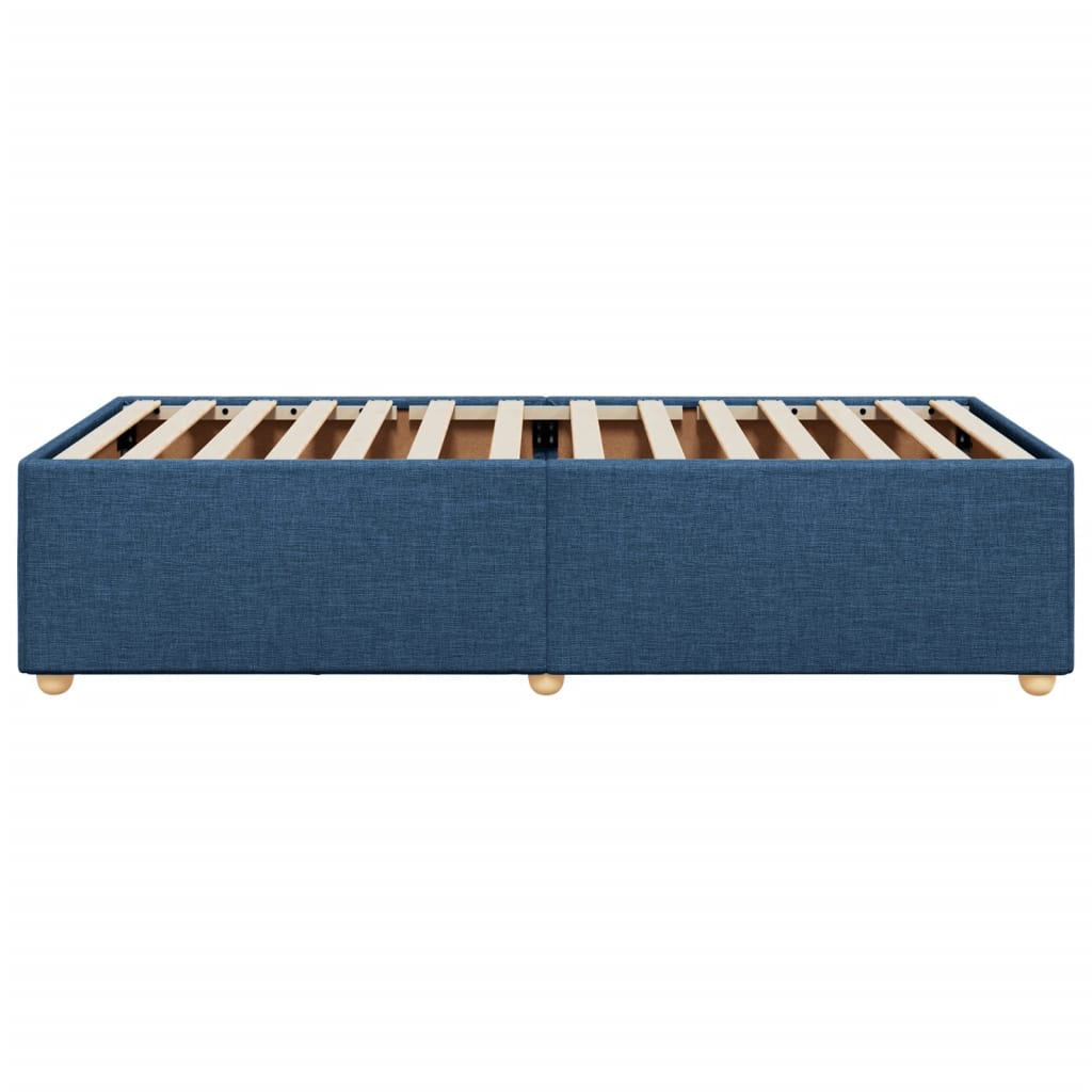 sengeramme uden madras 90x190 cm stof blå