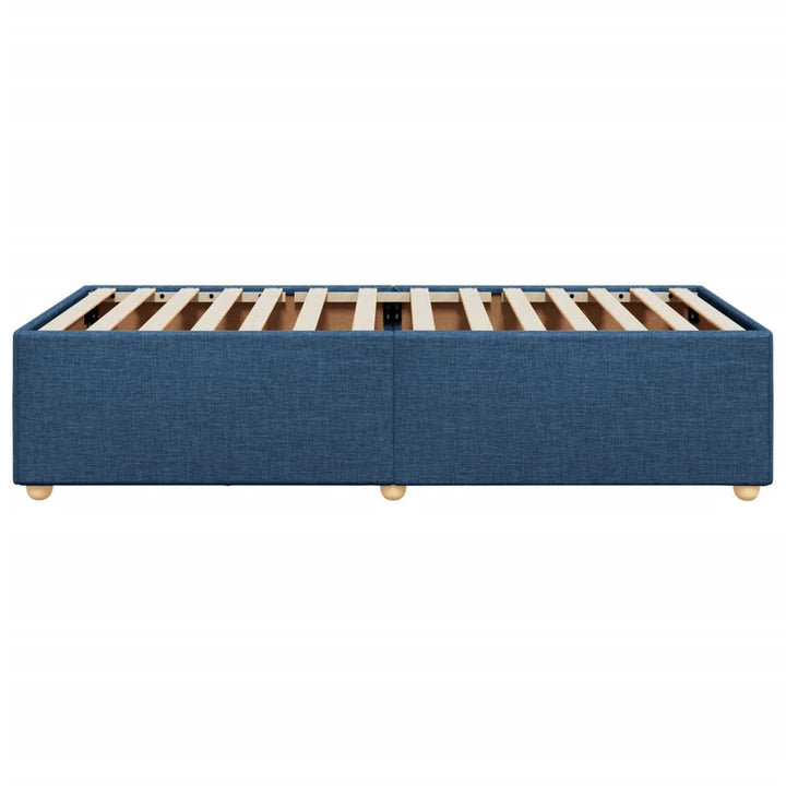 sengeramme uden madras 90x190 cm stof blå